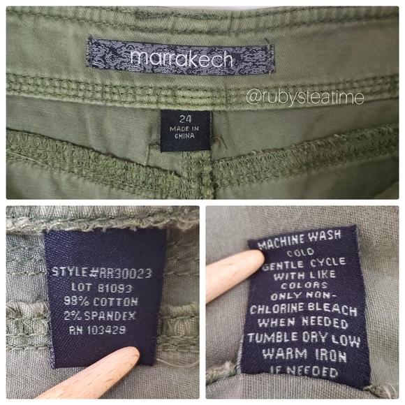 ANTHROPOLOGIE - MARRAKECH Olive Cargo / Utility Bermuda Short, Casual - Picture 10 of 10